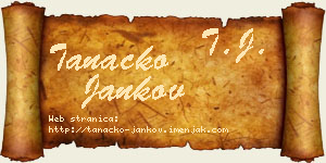 Tanacko Jankov vizit kartica